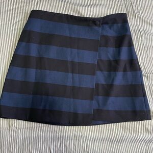NWT Hobbs London Navy Striped Gracie Skirt Size 12